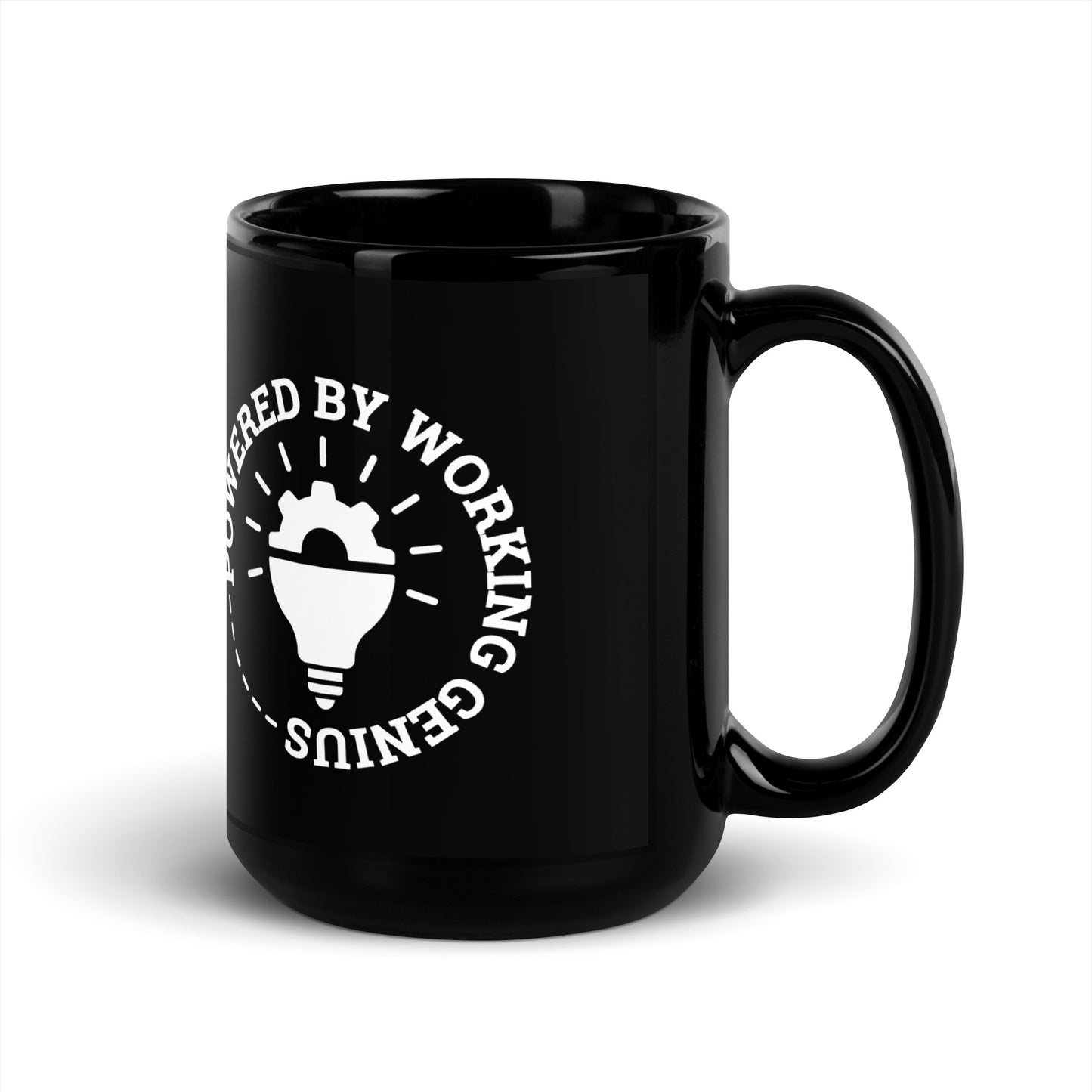 "Powered by Working Genius" Large Black Mug