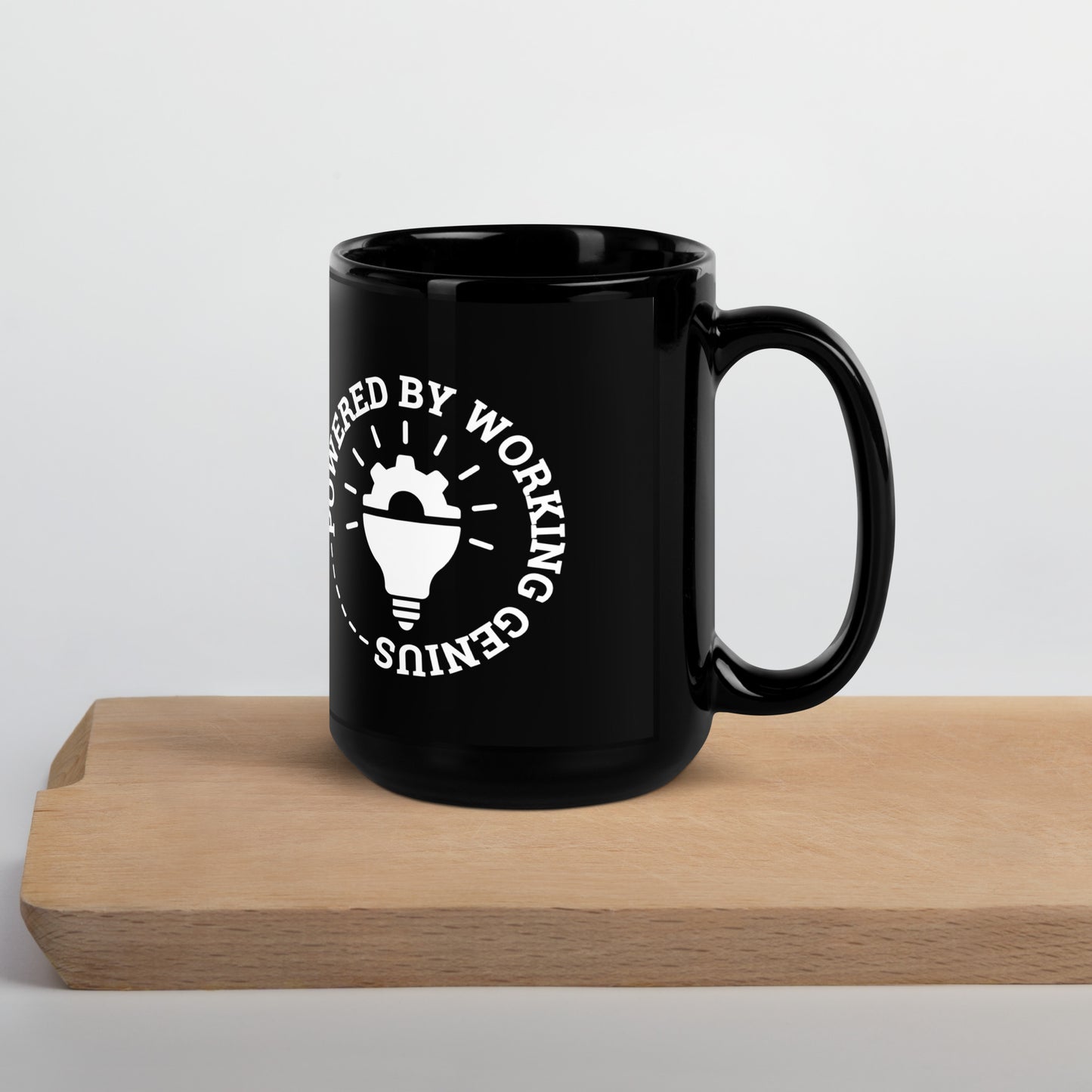 "Powered by Working Genius" Large Black Mug