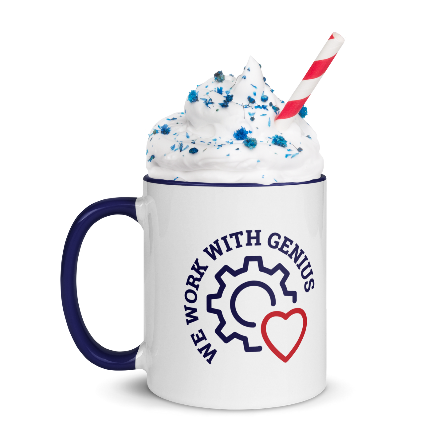 "We Work With Genius" Mug