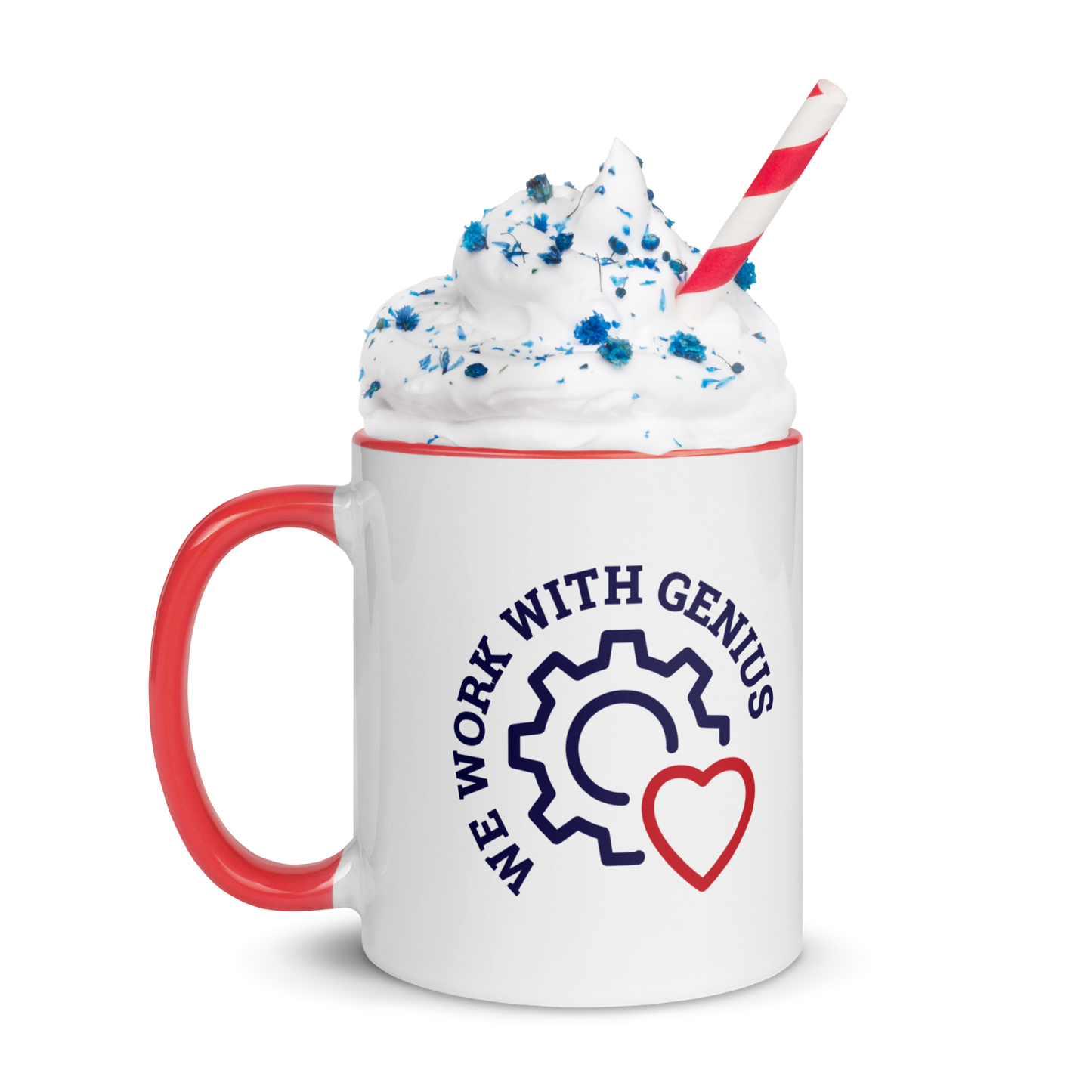 "We Work With Genius" Mug