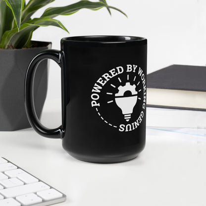 "Powered by Working Genius" Large Black Mug