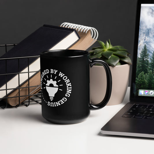 "Powered by Working Genius" Large Black Mug