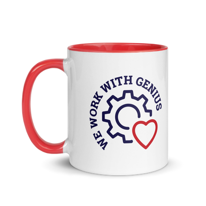 "We Work With Genius" Mug